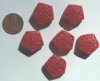 6 20x9mm Red Cinnabar Pentagons